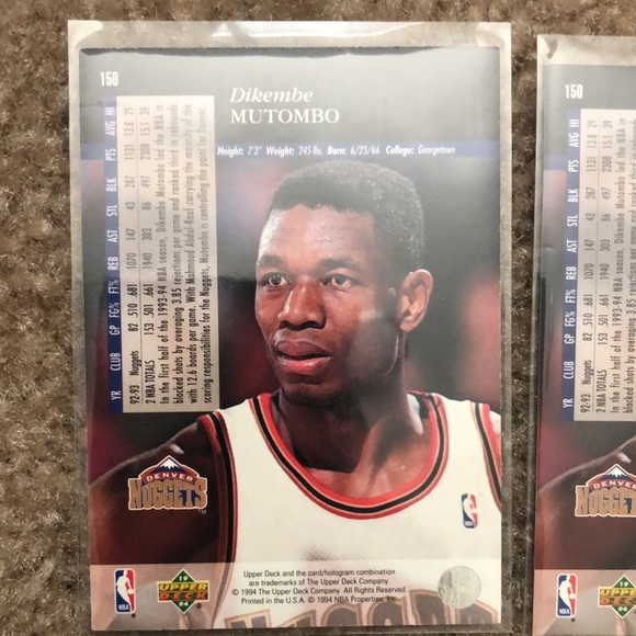 Dikembe Mutombo Basketball Card Lot-Denver Nuggets - Picture 7 of 10